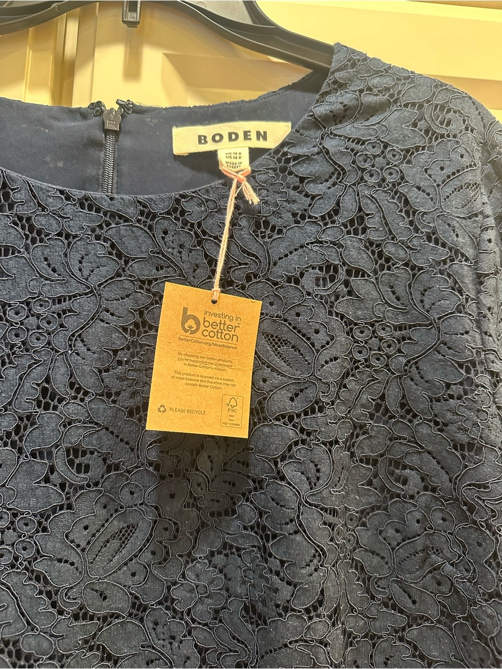 Boden Navy Lace Long Sleeve Shift - Picture 8 of 15